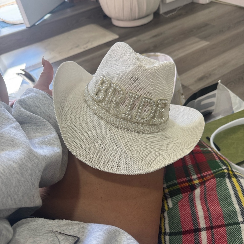 White Bridal Cowboy Hat